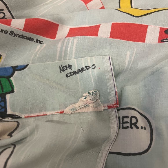 Vintage Charlie Brown Peanuts Top sheet 1990s 1980s Hockey design Twin Size Bed - Picture 4 of 5